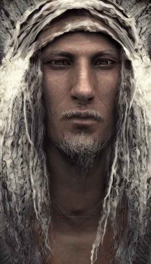 Image similar to portrait of a digital shaman, with cryengine