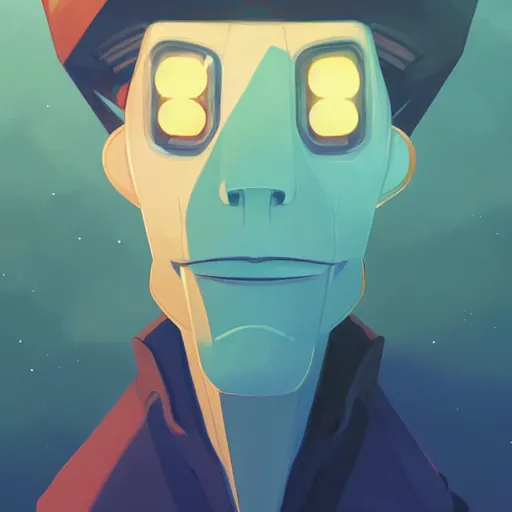 Image similar to face icon stylized minimalist space dandy, loftis, cory behance hd by jesper ejsing, by rhads, makoto shinkai and lois van baarle, ilya kuvshinov, rossdraws global illumination