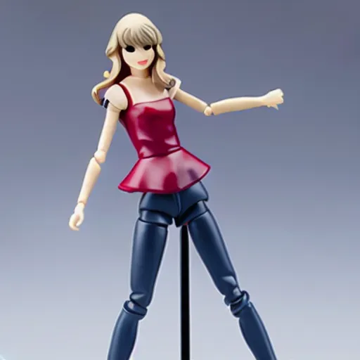 Prompt: a taylor swift figma figurine, product shot