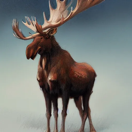 Prompt: moose animorph by greg rutkowski