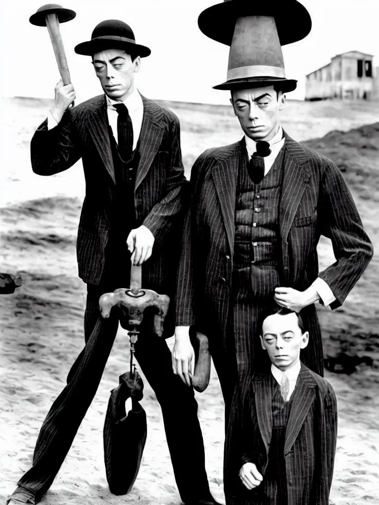 Prompt: giant buster keaton, gigantic buster keaton, gargantuan buster keaton, colossal buster keaton, massive buster keaton, immense buster keaton, big buster keaton, large buster keaton, huge buster keaton, humongous buster keaton, tremendous buster keaton, enormous buster keaton, prodigious buster keaton