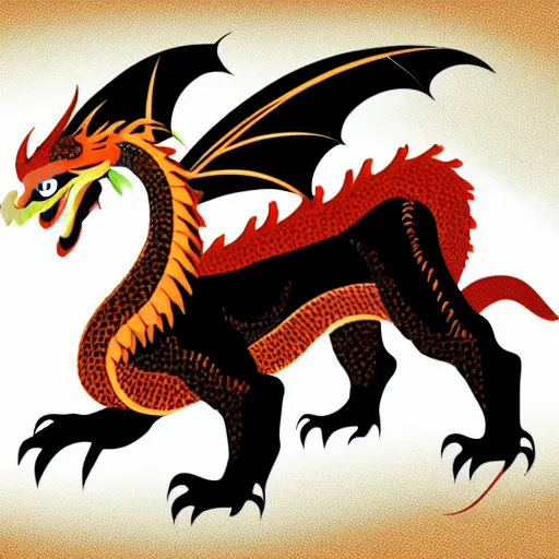 Image similar to vector art of welsh dragon and panda mixed, intercrossed, chimera, adobe illustrator