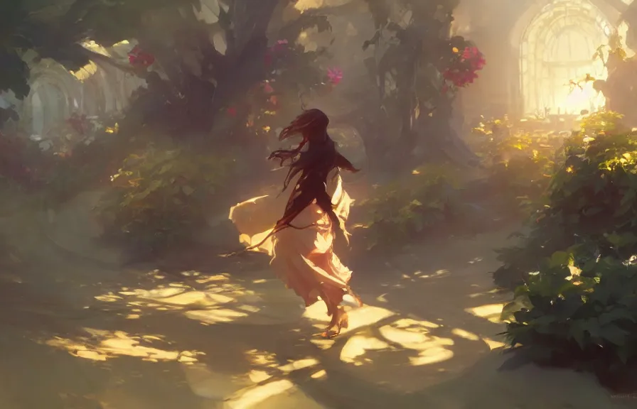 Image similar to greg manchess concept art of a the winding flower dimension, key visual, ambient lighting, highly detailed, digital painting, artstation, concept art, sharp focus, by makoto shinkai and akihiko yoshida and hidari and wlop and greg rutkowski