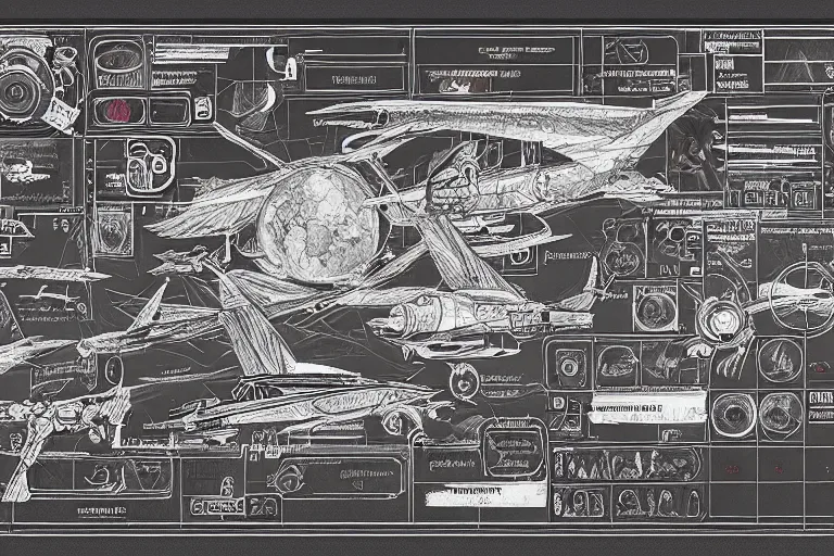 Prompt: intricate and dramatic sketch of a block diagram, showing that a small secret group is responsible for making all major decisions in world politics, evil, insidious, hyperdetailed, 80mm lens, by Greg Rutkowski and guweiz, white and red ink sketch on black paper