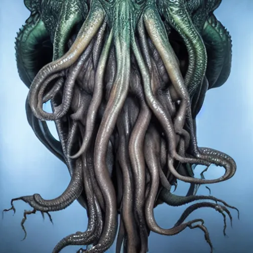 Prompt: uhd candid photo of cthulhu, with accurate features, uhd, studio lighting, correct face, photo by annie leibovitz