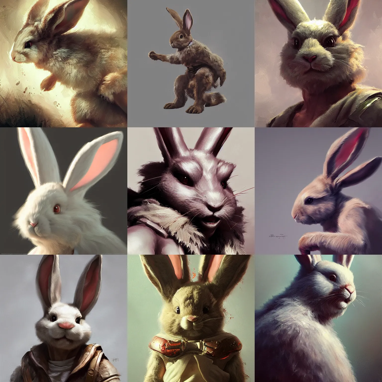 Prompt: the easter bunny, trending on artstation, high detail, masterpiece, in the style of ruan jia and brad rigney
