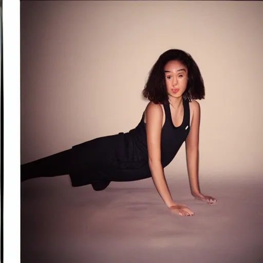 Prompt: realistic! photoshoot for a new nike lookbook, color film photography, portrait of a beautiful woman, 35mm