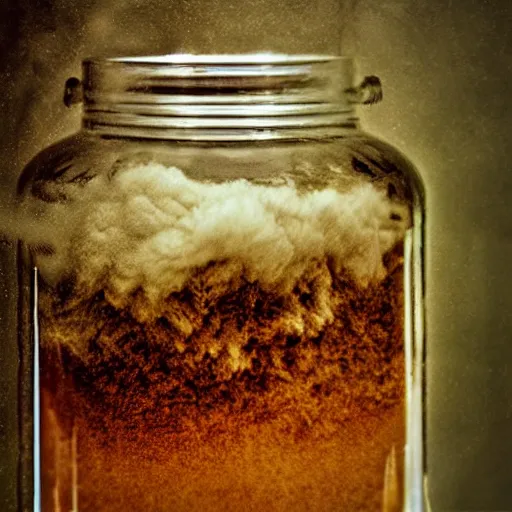 Image similar to a tornado storm in a jar