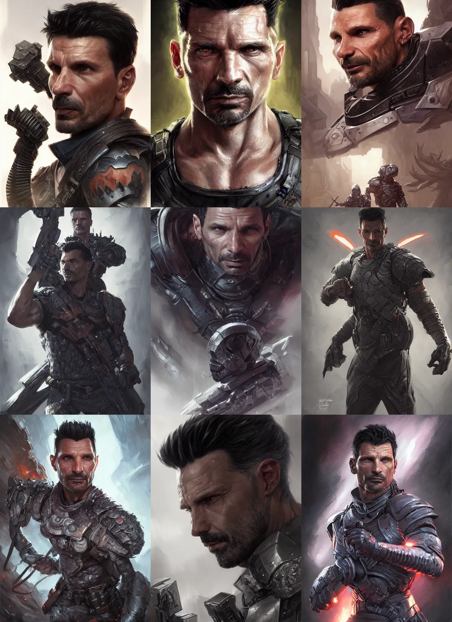 Prompt: frank grillo, d & d, fantasy, highly detailed, portrait, digital painting, trending on artstation, concept art, sharp focus, illustration, art by artgerm and greg rutkowski and magali villeneuve