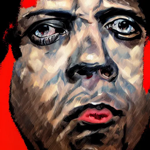 Image similar to detailed portrait of westside gunn, glitchcore, neo - impressionism, grayscale