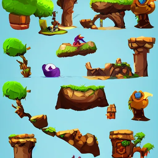 A game assets spritesheet by Rayman legends online