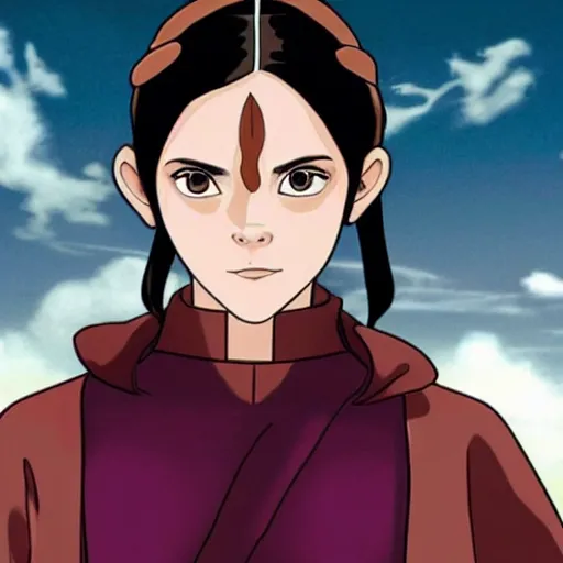 Prompt: an airbender that looks like emma watson