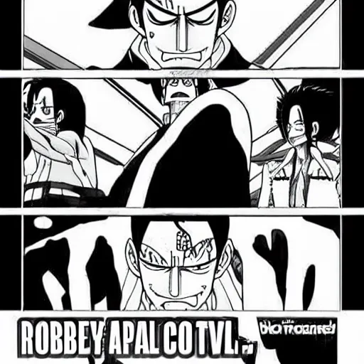 Image similar to robert downey jr as character in one piece manga,