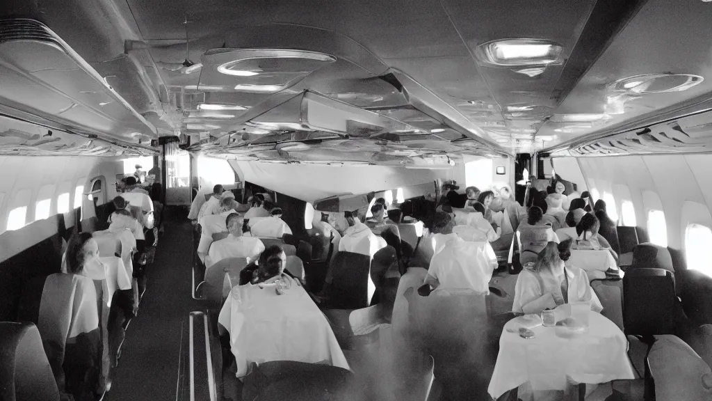 Image similar to infrared airline diner apparition