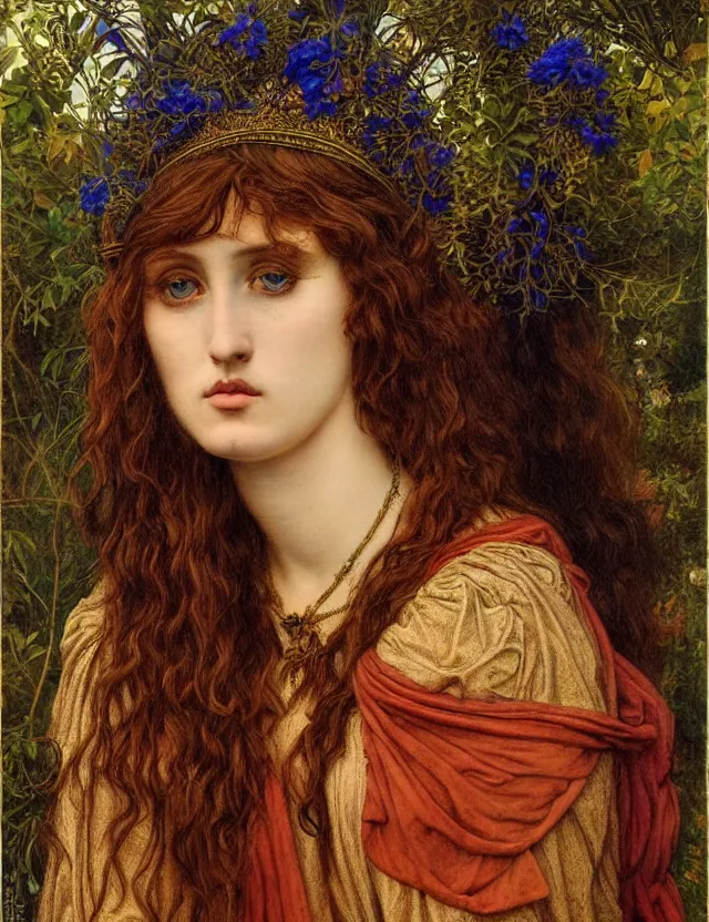 Image similar to muse - priestess of the pre - raphaelites traditional corsican, complex, very detailed, art station, illustration, jurgens, rutkovsky, bugro