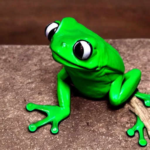 Image similar to frog doing a live stream on twitch