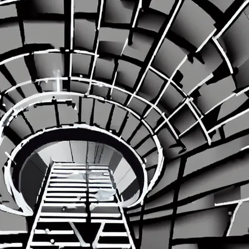 Image similar to Darth Vader walking down an infinite spiral staircase made out of diamonds,