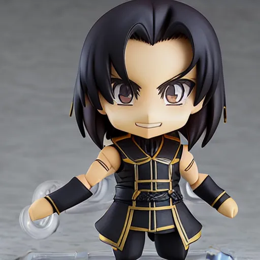 Image similar to an anime nendoroid of shang tsung, figurine, detailed product photo