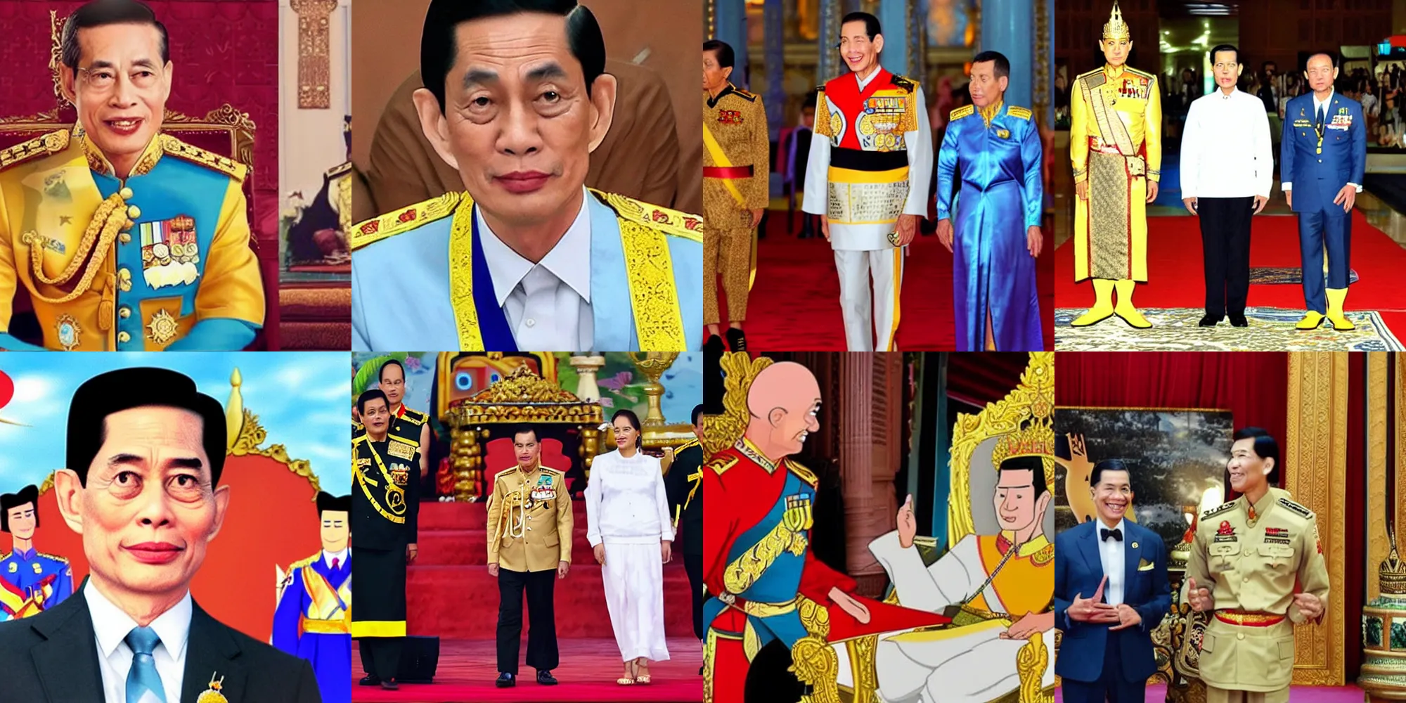 Prompt: King of Thailand appears in Looney Tunes