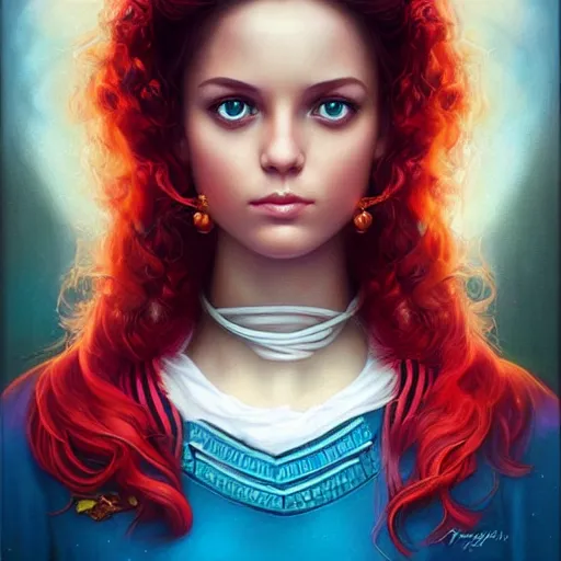 Image similar to Stockholm city portrait, Spanish beautiful young girl, Pixar style, by Tristan Eaton Stanley Artgerm and Tom Bagshaw.