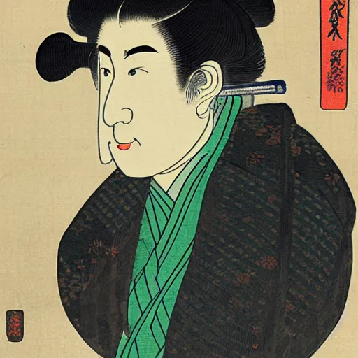 Image similar to Ichiban Kasuga, woodblock portrait by Utagawa Kuniyoshi
