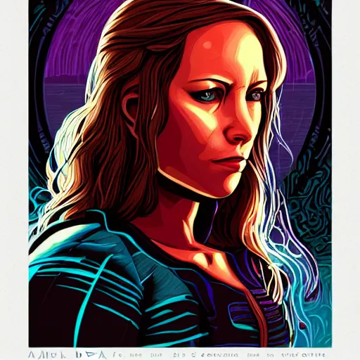 Image similar to portrait of a female android, by Dan Mumford, 4k