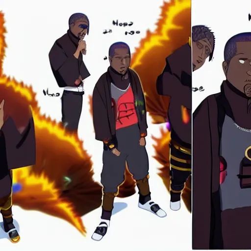 Image similar to Kanye west in Naruto