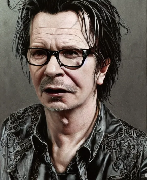 Prompt: Gary Oldman as Sid Vicious (1986), intricate, highly detailed, centered, artstation, concept art, smooth, sharp focus, illustration, bokeh art by artgerm and donato giancola and Joseph Christian Leyendecker