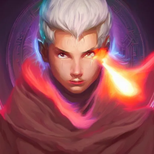 Prompt: a powerful psychic man emitting psychic powers, by ross tran, aesthetic!