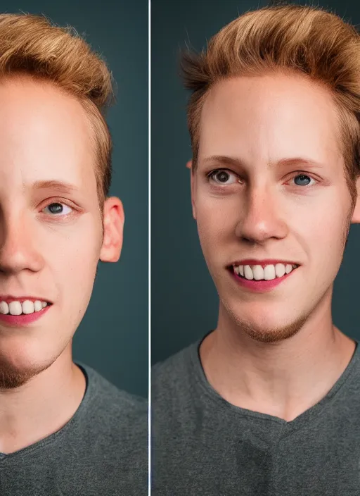 Prompt: portrait photo still of real life young beavis, 8 k, 8 5 mm, f. 1 4