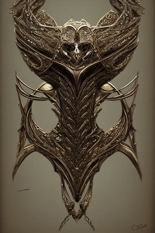 Prompt: symbol of Gabriel. Symbol made out of metal. Cooper lining ,intricate, elegant, highly detailed, digital painting, artstation, concept art, smooth, sharp focus, illustration, art by Ilja Repin