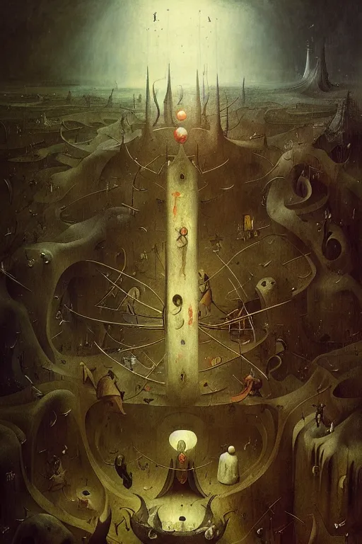 Image similar to hieronymus bosch, greg rutkowski, anna podedworna, painting of the torment nexus