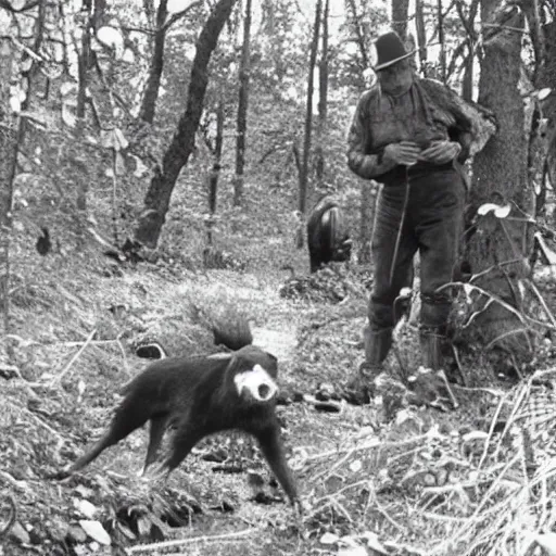 Prompt: Hermann Göring trail camera footage