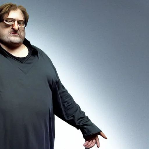 Image similar to gabe newell in the matrix