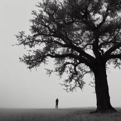 Image similar to hollow oak tree on fire, portrait, intricate, photograph, fog extreme details cinematic masterpiece