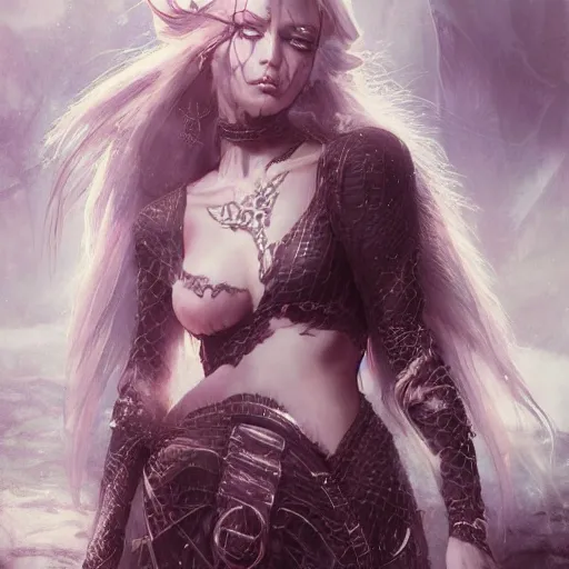 Image similar to kerli koiv, zelda, darkwave, darksynth character portrait, sharp, digital matte painting, art by luis royo, greg rutkowski, wlop, dramatic lighting, trending on artstation