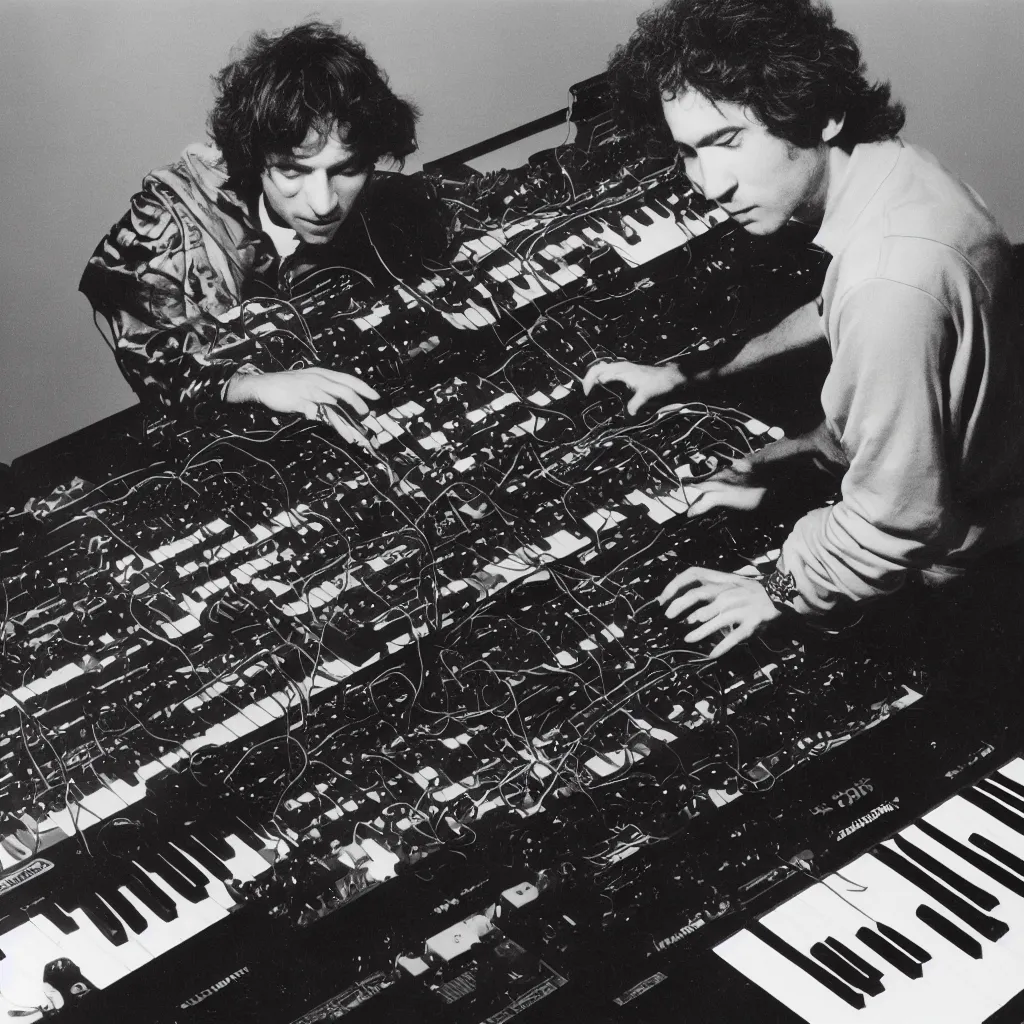 Prompt: ultra high resolution photograph of goblin making music with a vintage Moog synthesizer, glamour shot