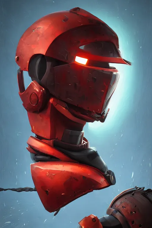 Image similar to epic mask helmet robot ninja portrait stylized as fornite style game design fanart by concept artist gervasio canda, behance hd by jesper ejsing, by rhads, makoto shinkai and lois van baarle, ilya kuvshinov, rossdraws global illumination radiating a glowing aura global illumination ray tracing hdr render in unreal engine 5