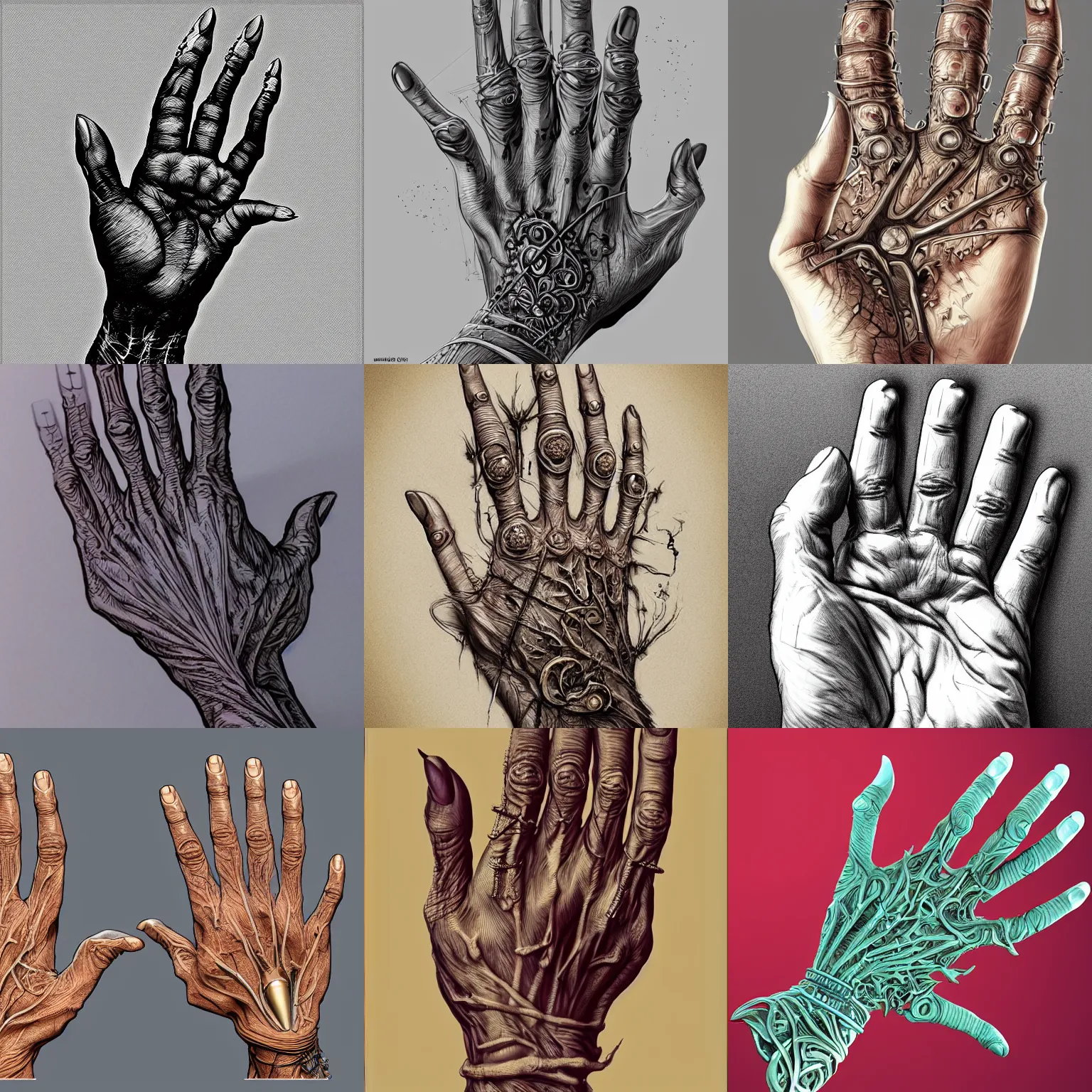 Prompt: the perfect human hand, artstation,webMD, detailed, ornate and detailed,