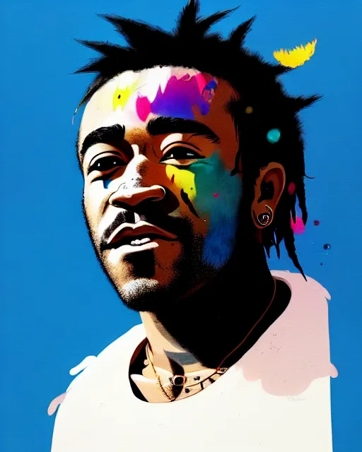 Image similar to a ultradetailed beautiful panting of lil uzi vert, by conrad roset, greg rutkowski and makoto shinkai, trending on artstation