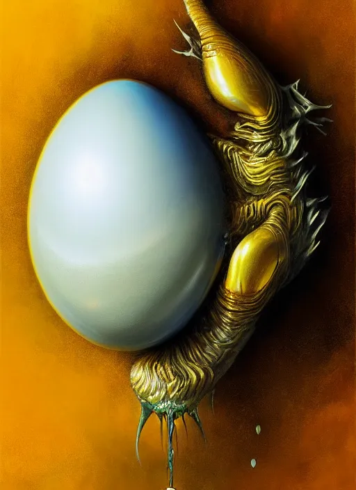 Image similar to adamant egg and andel shine hyperrealism, no blur, 4 k resolution, ultra detailed, style of james gurney, anato finnstark, edward robert hughes