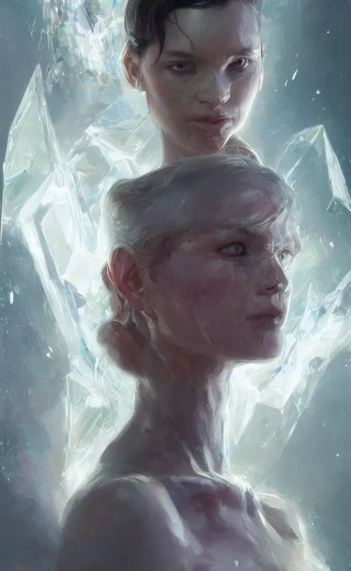 Image similar to portrait of small crystal with white pulsing light, front game card, drark, marvel comics, dark, intricate, highly detailed, smooth, artstation, digital illustration by ruan jia and mandy jurgens and artgerm and wayne barlowe and greg rutkowski and zdislav beksinski