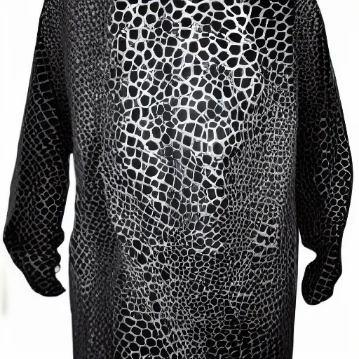 Image similar to fungal wrapped voronoi weaved funeral garment