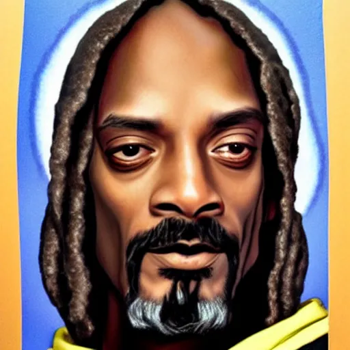 Image similar to snoop dogg as jesus christ photorealistic