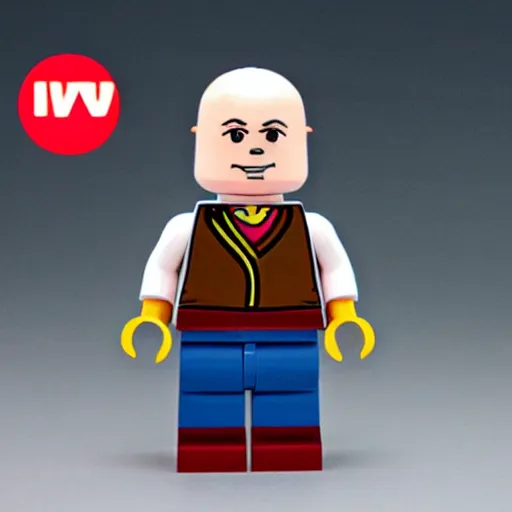 Prompt: jean luc picard lego mini figure