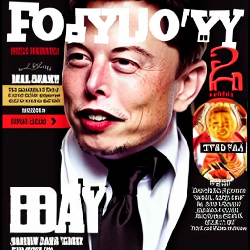 Prompt: elon musk on the cover of playboy