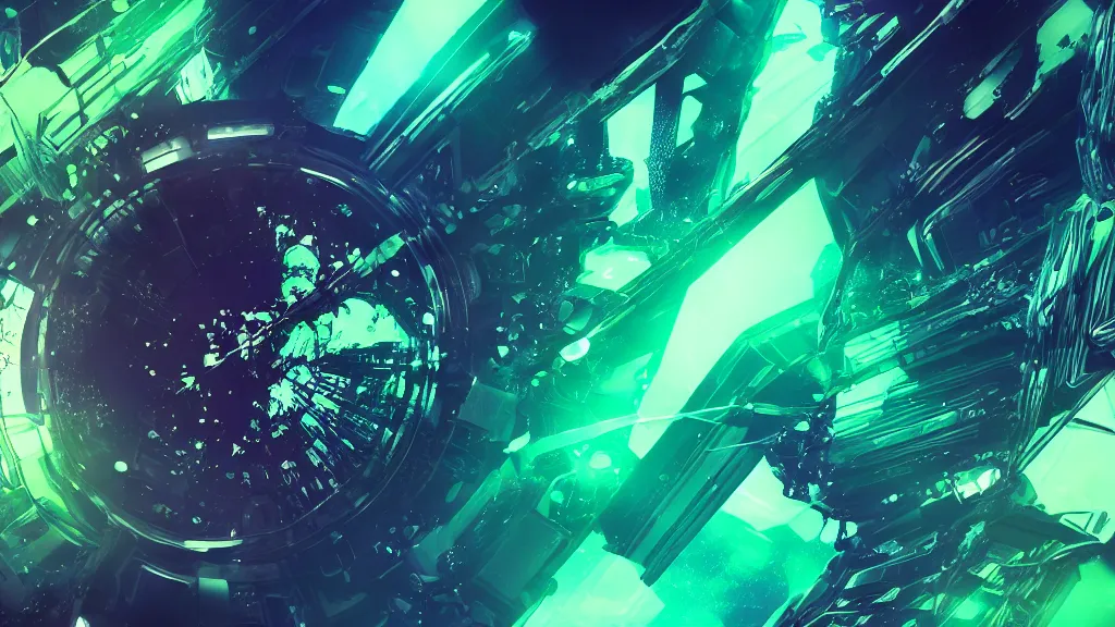 Prompt: cyberpunk green sunglasses nebula sculpture floating in space, 8k, cinematic, epic, ultra detailed, award winning, trending on artstationHD, dramatic