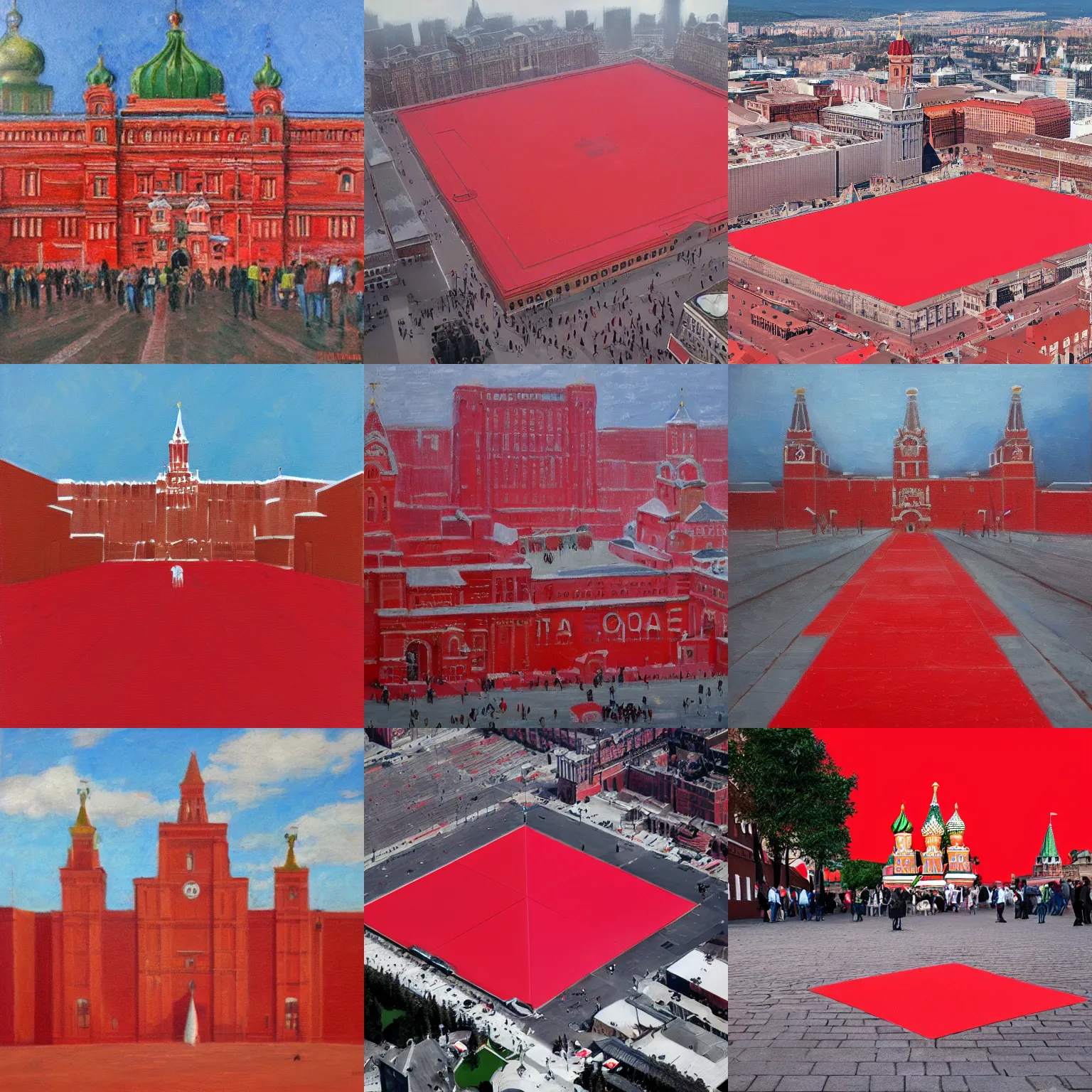 Prompt: a red square