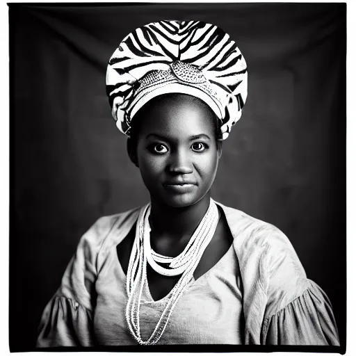 Image similar to portrait photograpy of an african disney princess by dianne arbus, monochrome, low shot, f 1. 4, ultra - detailed, 8 k