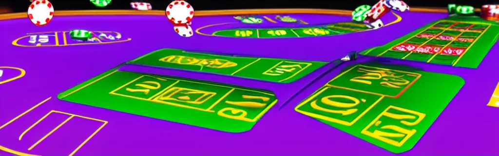 Image similar to purple and green slots casino interface, material design